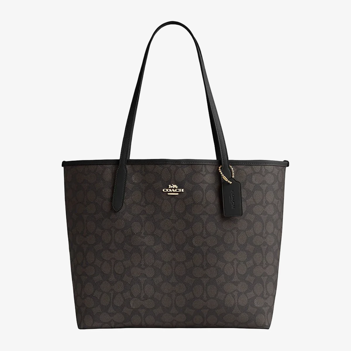 Coach City Signature Canvas Tote in Brown