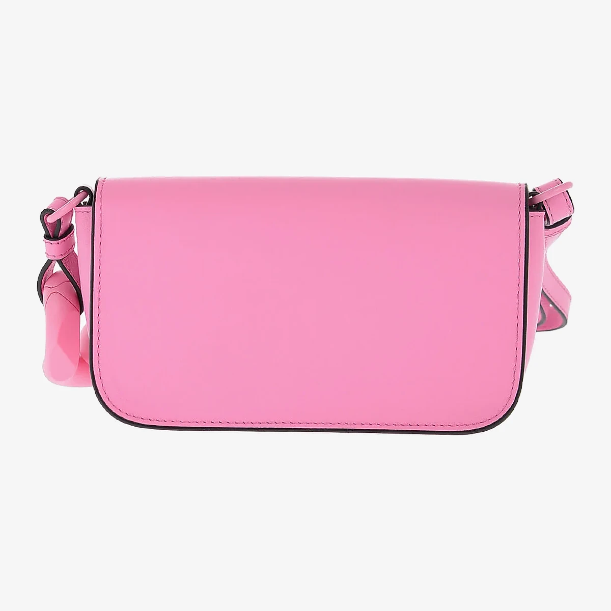 Mini Leather Shoulder Bag with Chain Detail view 2