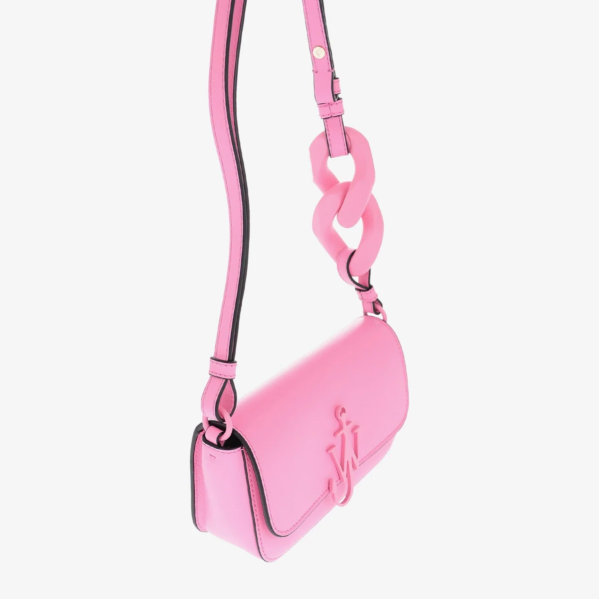 Mini Leather Shoulder Bag with Chain Detail view 3