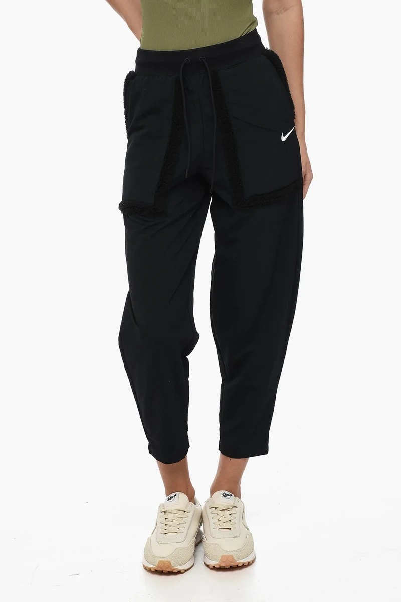 Nike Joggers with Maxi Pockets and Sherpa Details in Black