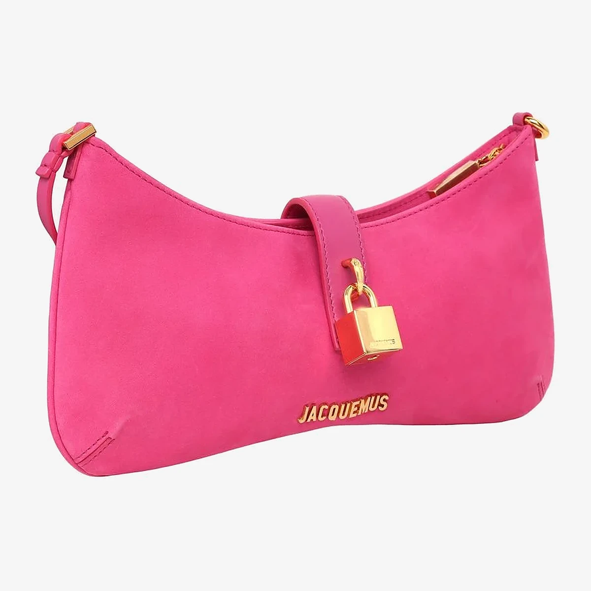 Jacquemus Le Bisou Padlock Shoulder Bag in Pink