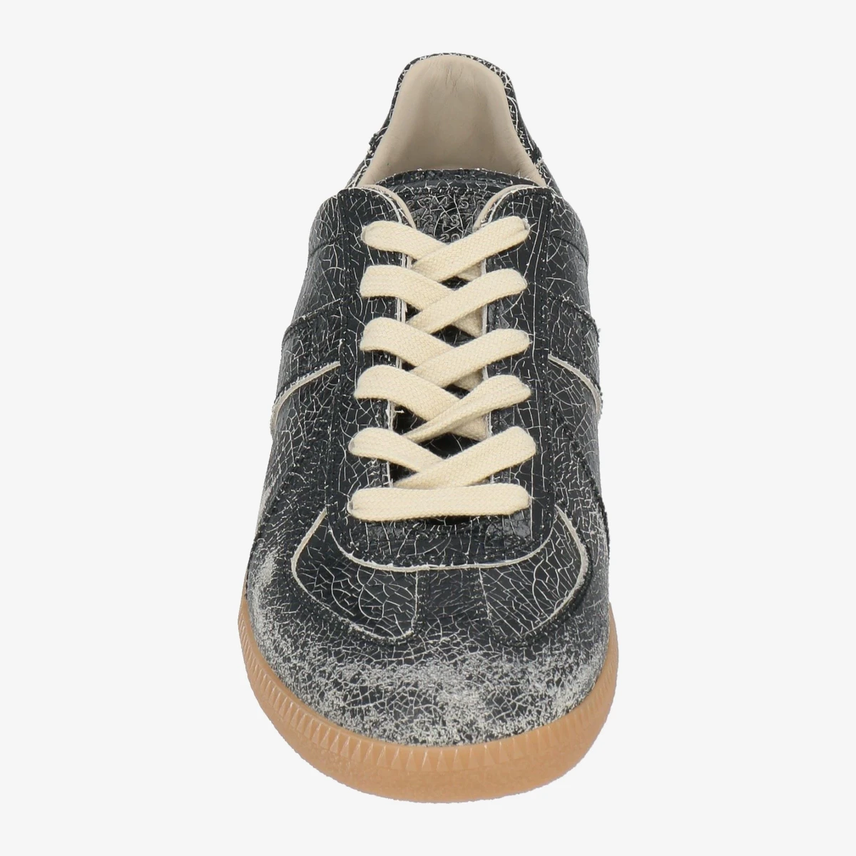 Distressed Leather Low-Top Sneakers ხედი 3