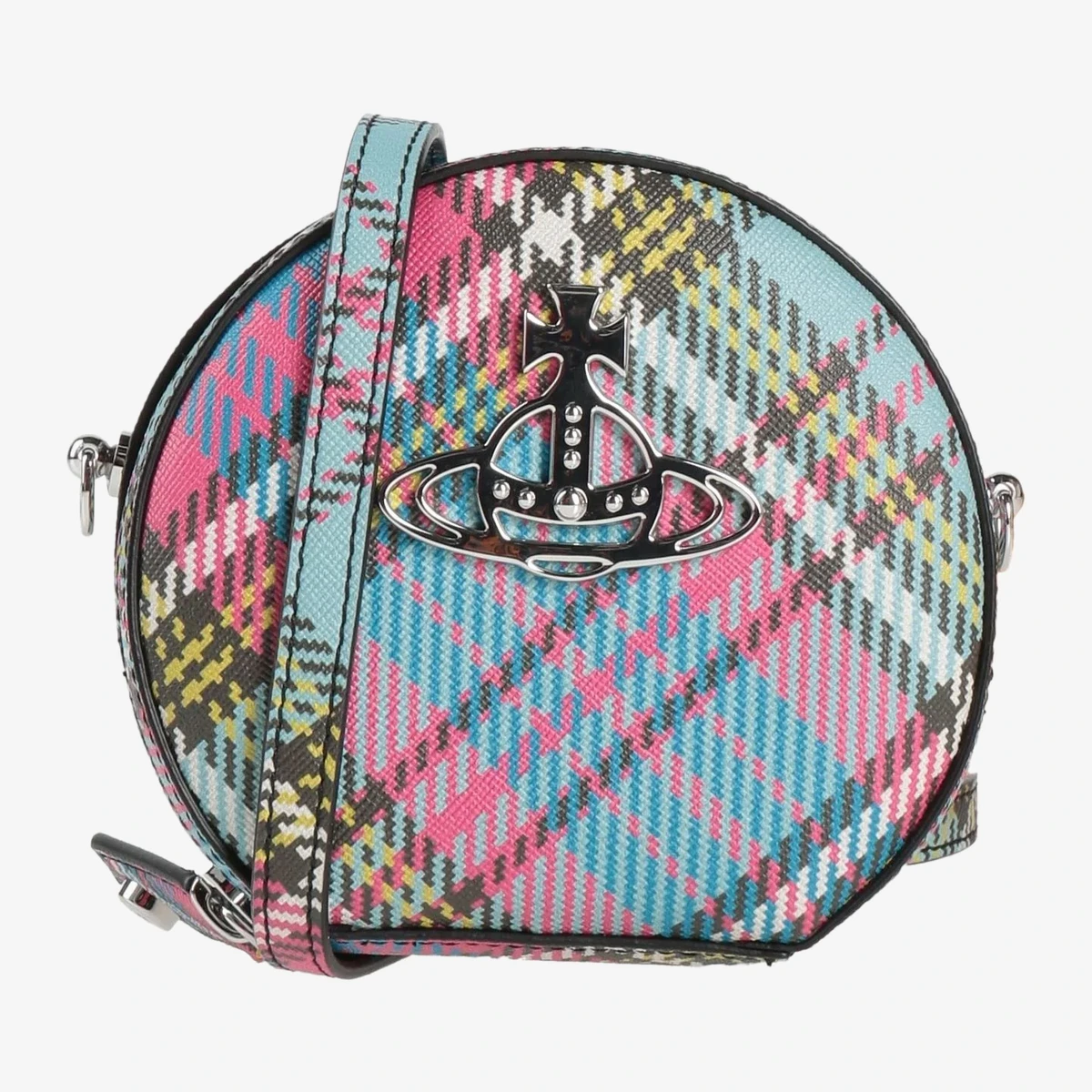 Vivienne Westwood Tartan Round Mini Crossbody Bag in Multicolour