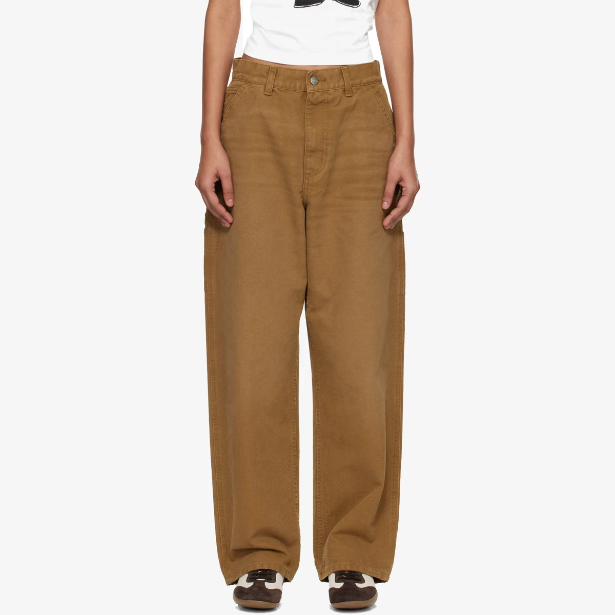 Carhartt WIP Tan Brandon Single Knee Jeans — ღია ყავისფერი