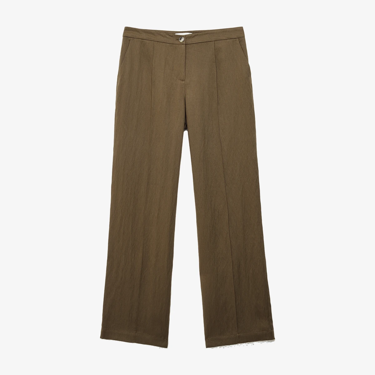 Mid-Waist Lyocell-Blend Trousers view 2