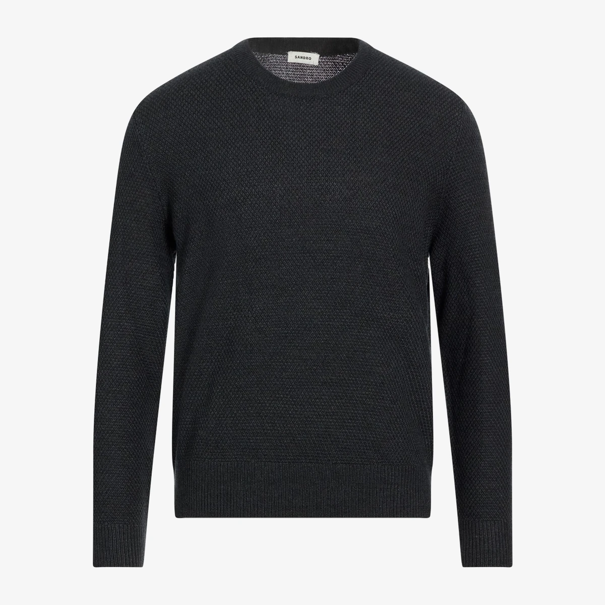 Sandro Textured Knit Crew-Neck Sweater — Графитовый