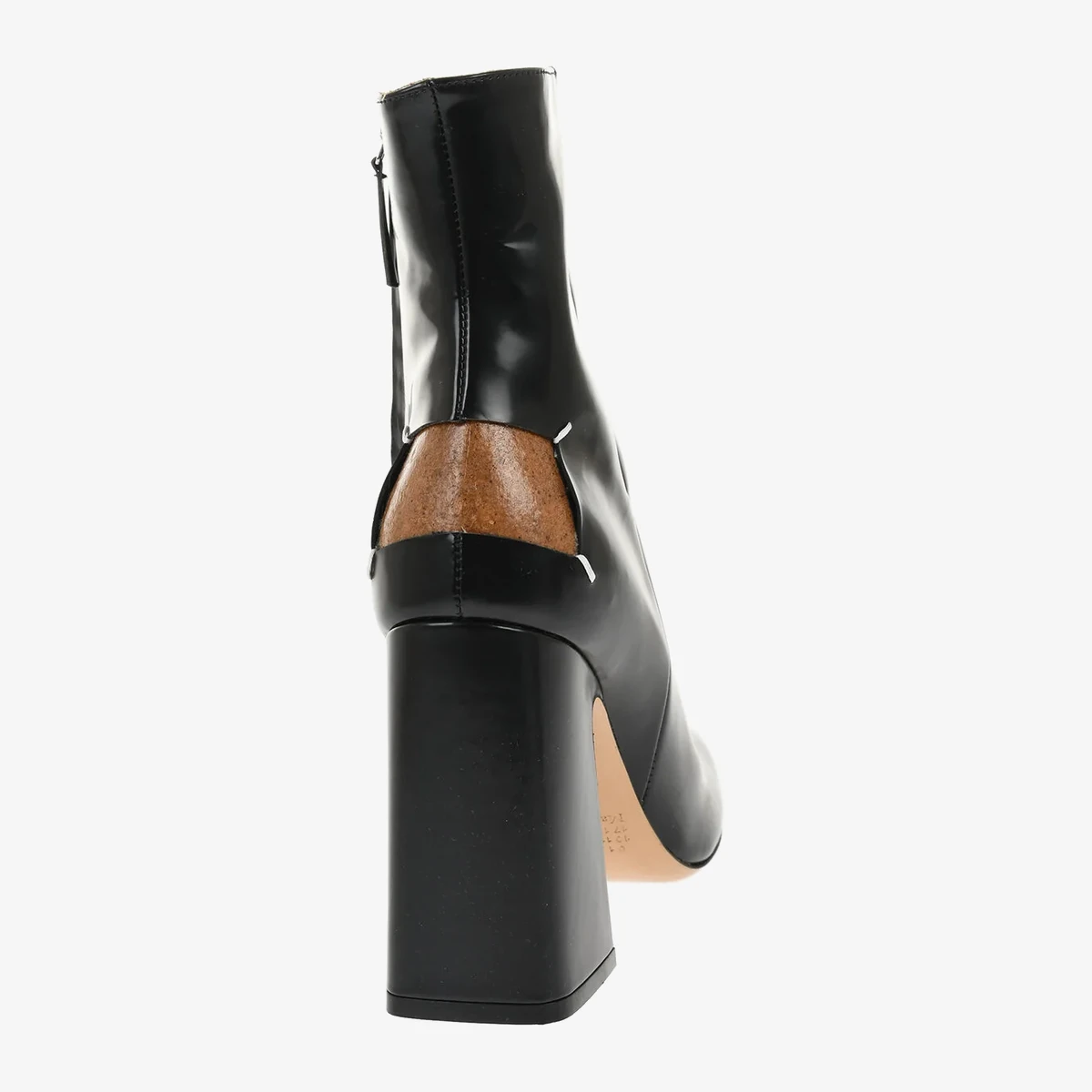 Maison Margiela MM22 Brushed Leather Ankle Boots in Black
