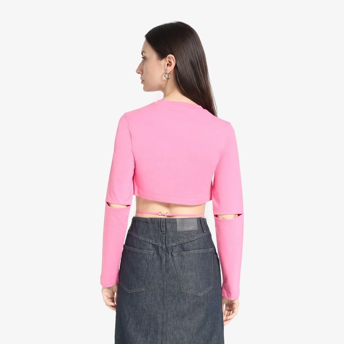 Pino Cropped Long-Sleeve Top view 2