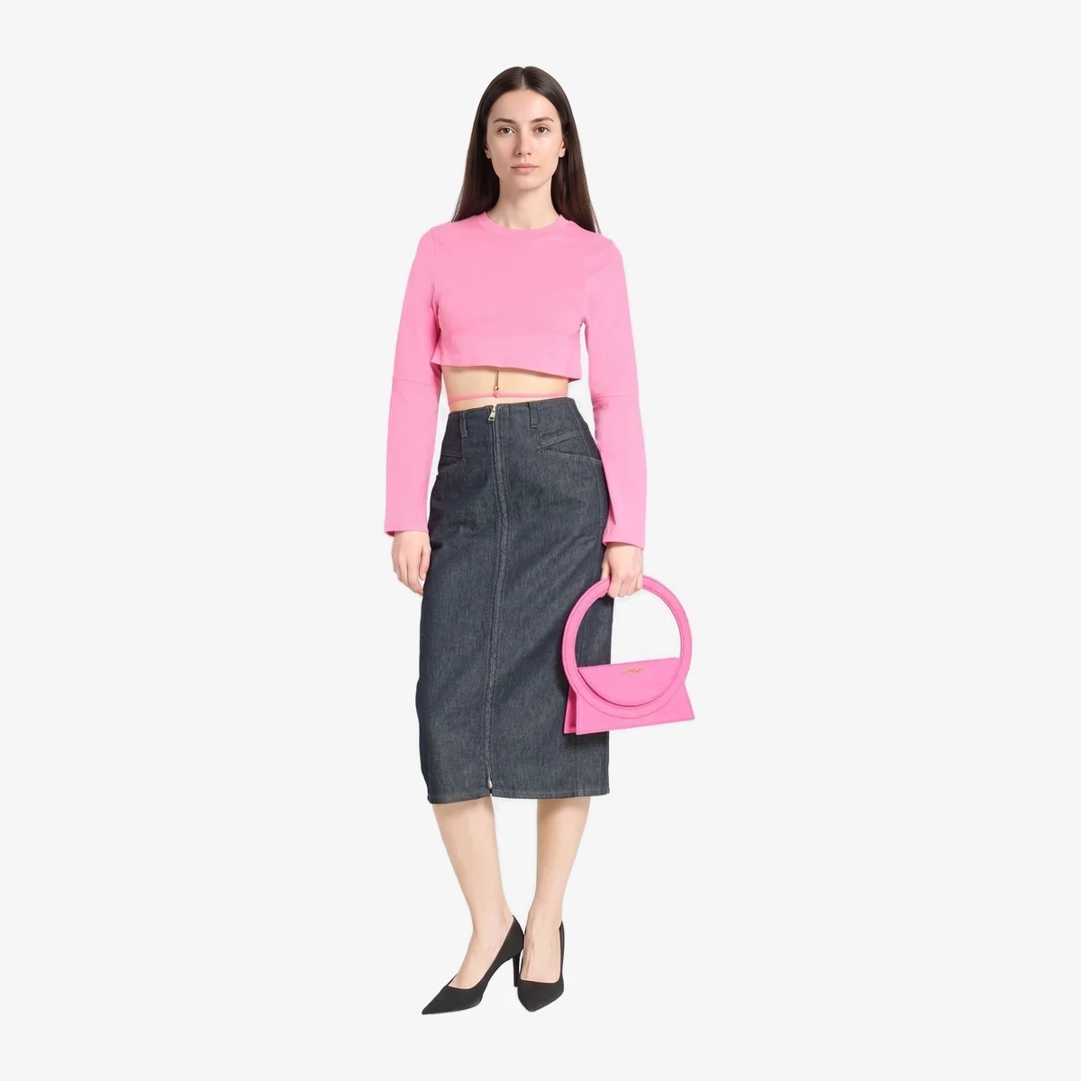 Pino Cropped Long-Sleeve Top view 4
