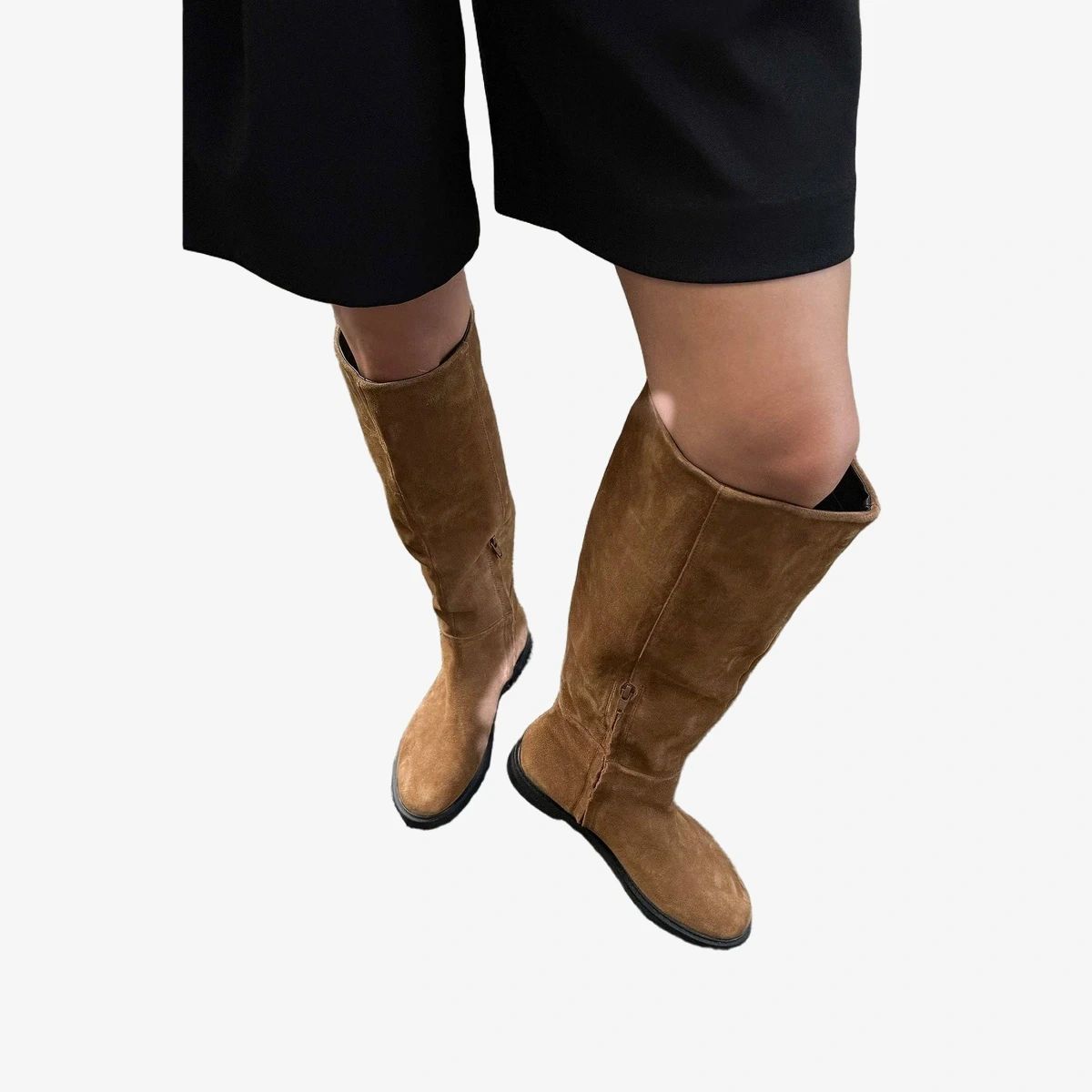 Suede Knee-High Riding Boots ხედი 3