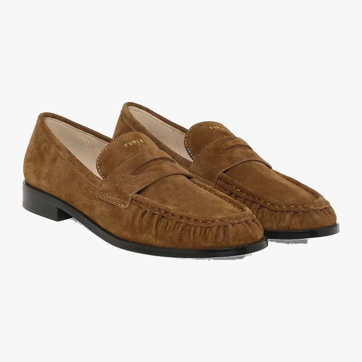 Furla Penny Loafers in Cognac