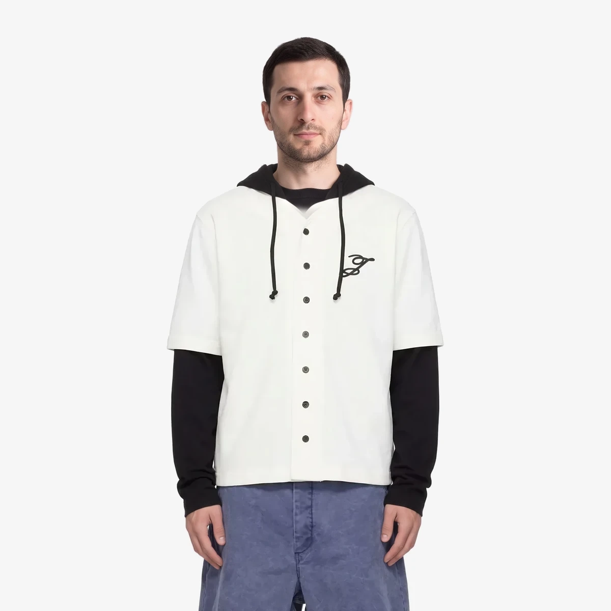 Jacquemus Off-White & Black 'The Letro long-sleeve' Hoodie in Off-White