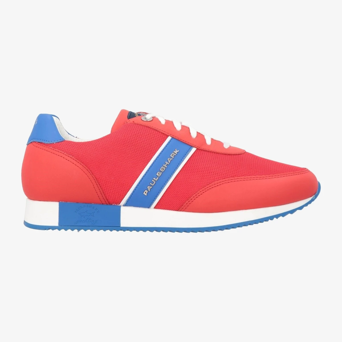 Paul & Shark Logo Stripe Running Sneakers — წითელი