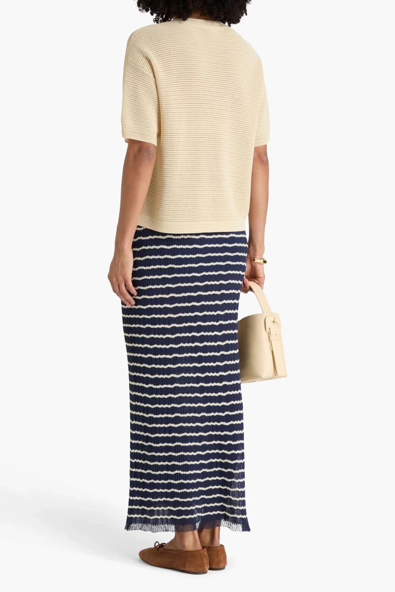 Zoey open-knit cotton-blend top вид 3