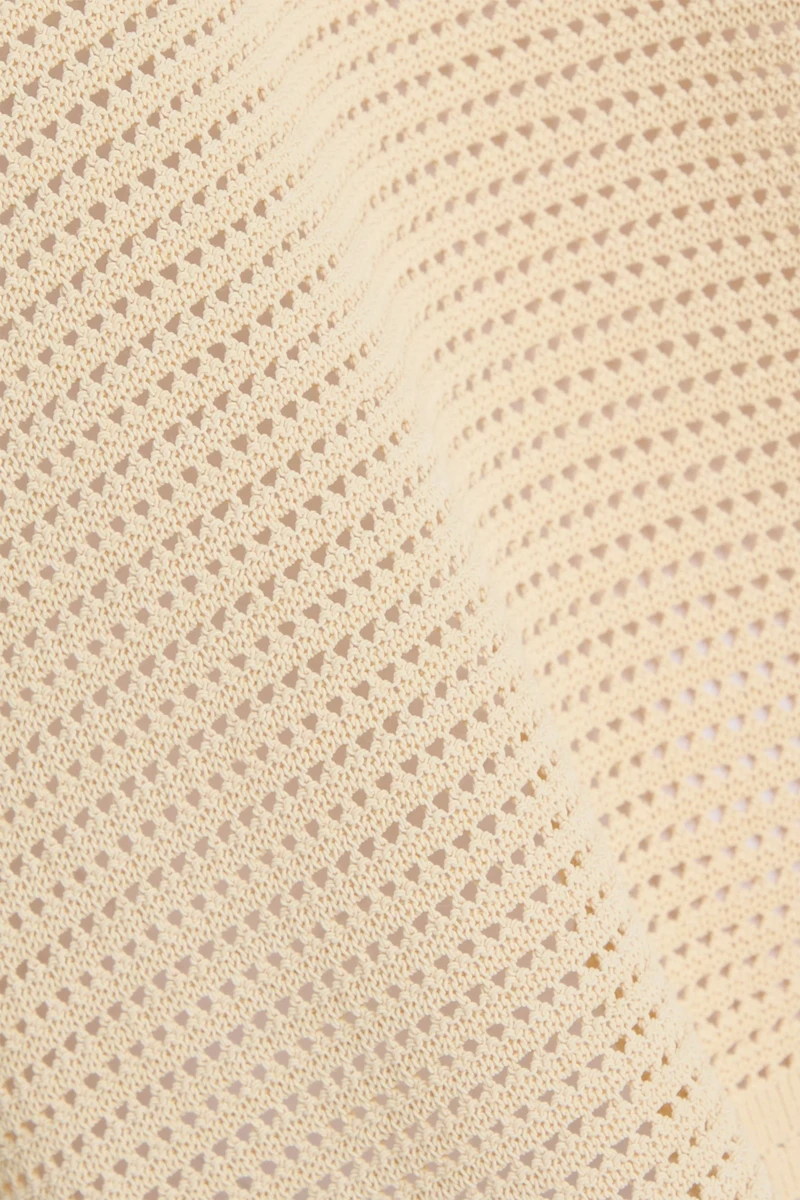 Zoey open-knit cotton-blend top вид 4
