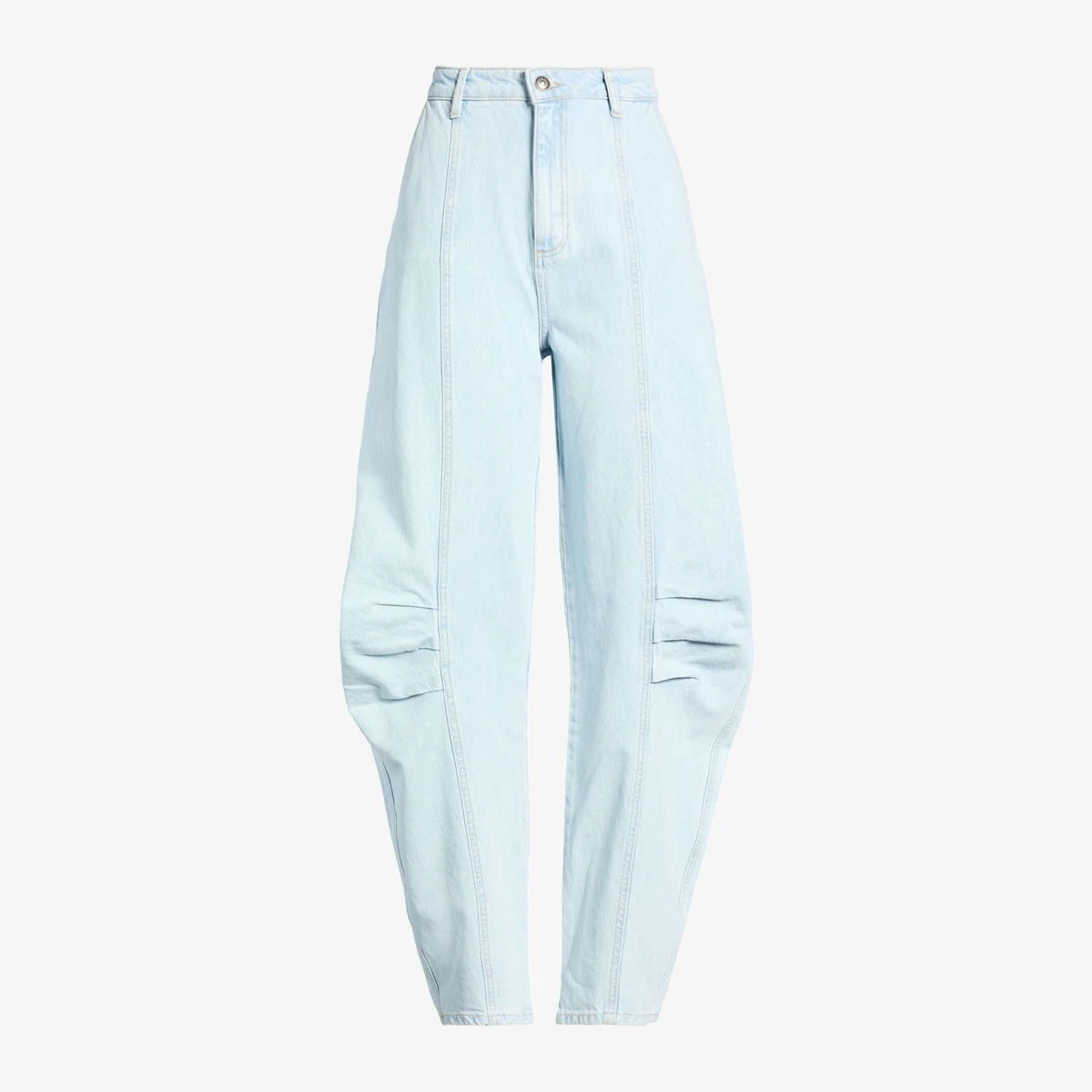 ROTATE BIRGER CHRISTENSEN High-Waist Barrel-Leg Jeans — Голубой