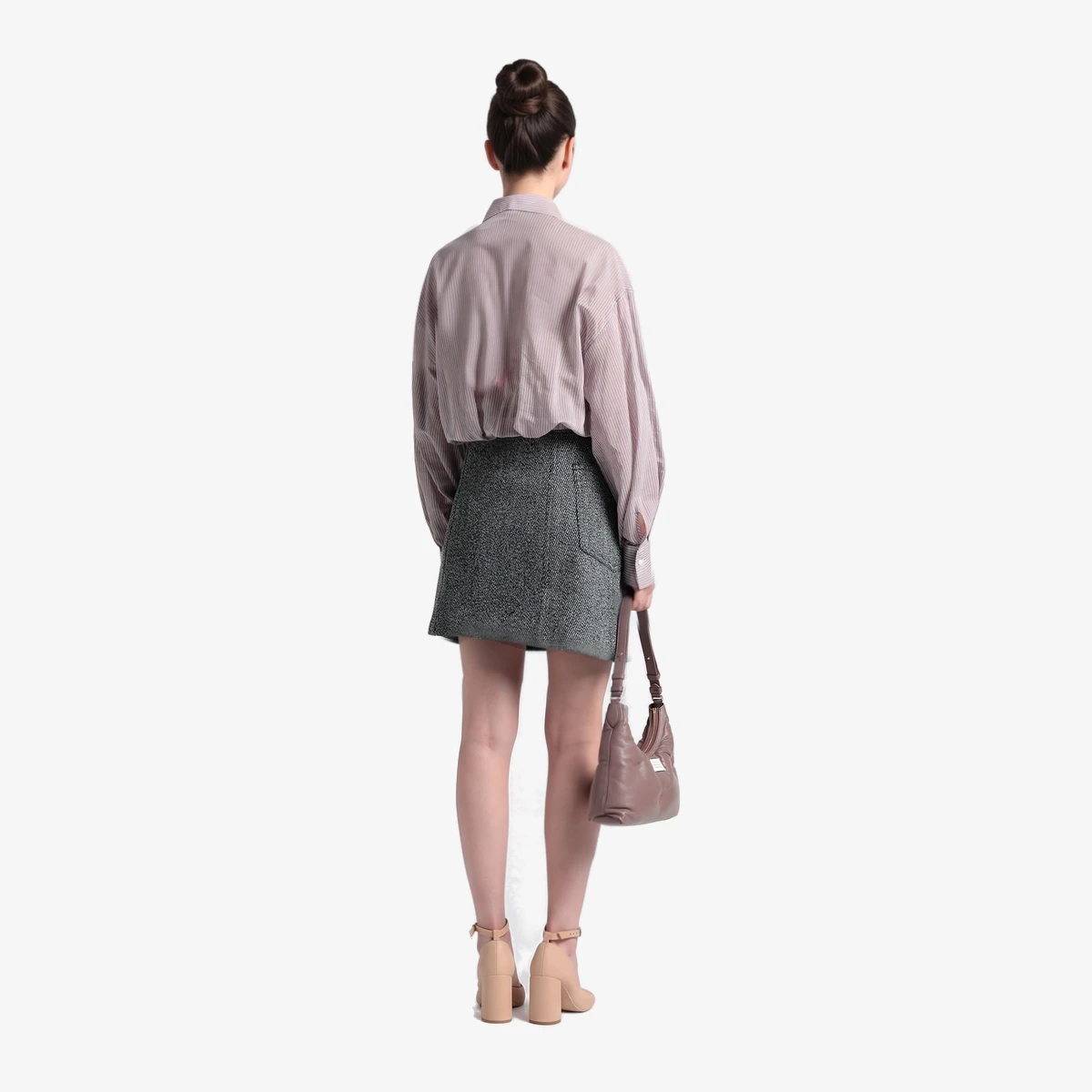 Asymmetric Zip Mini Skirt ხედი 2
