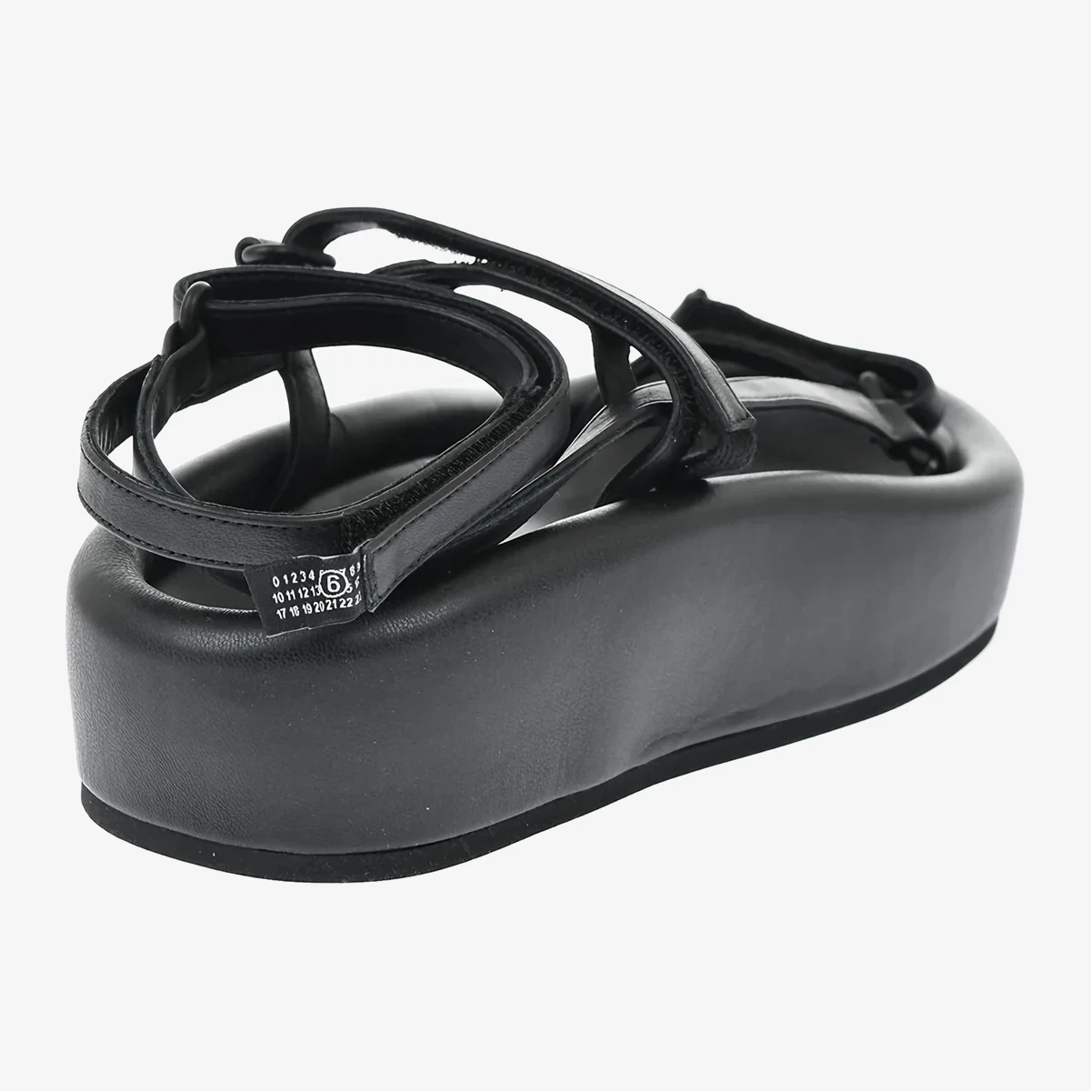 Leather Sandals With Chunky Sole And Velcro Closures view 2
