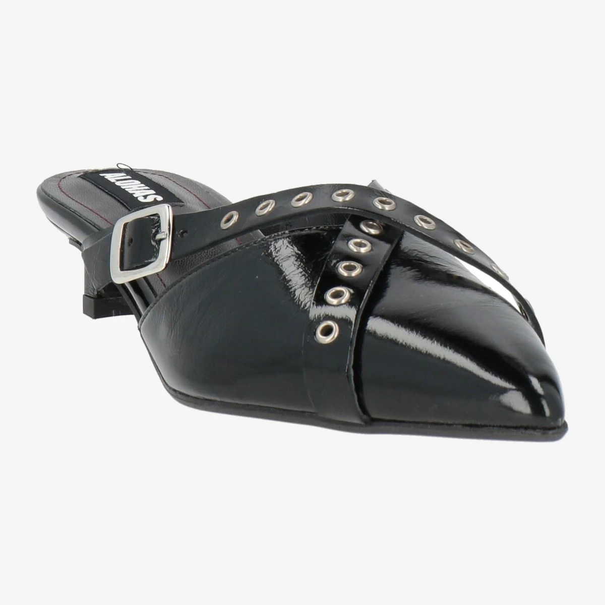 Eyelet Strap Kitten-Heel Mules вид 2