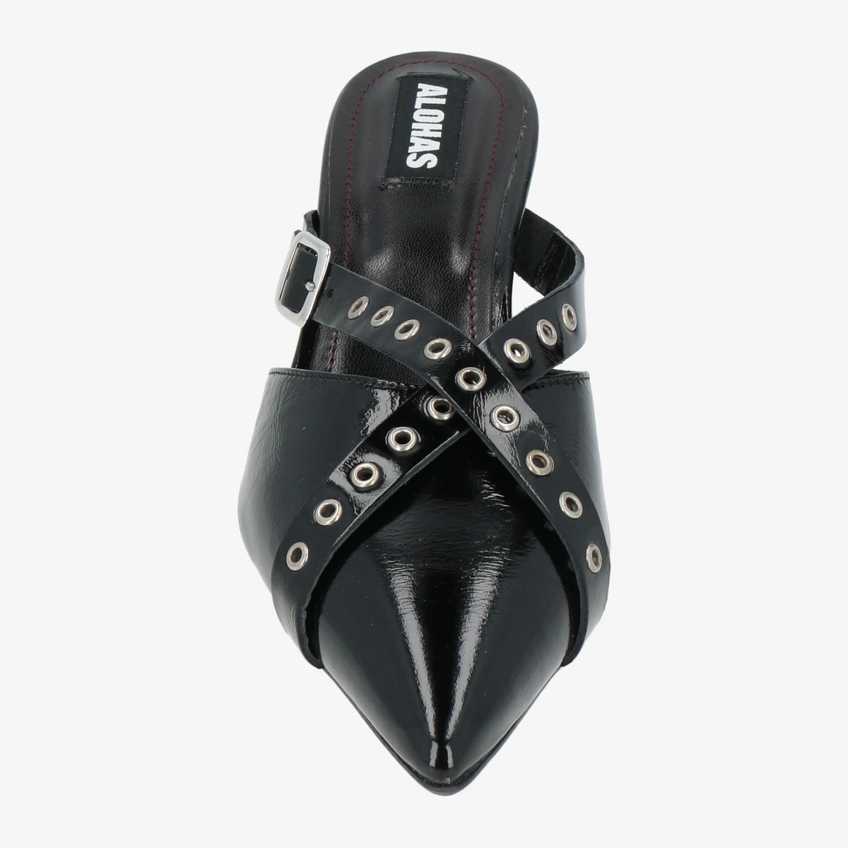 Eyelet Strap Kitten-Heel Mules вид 4