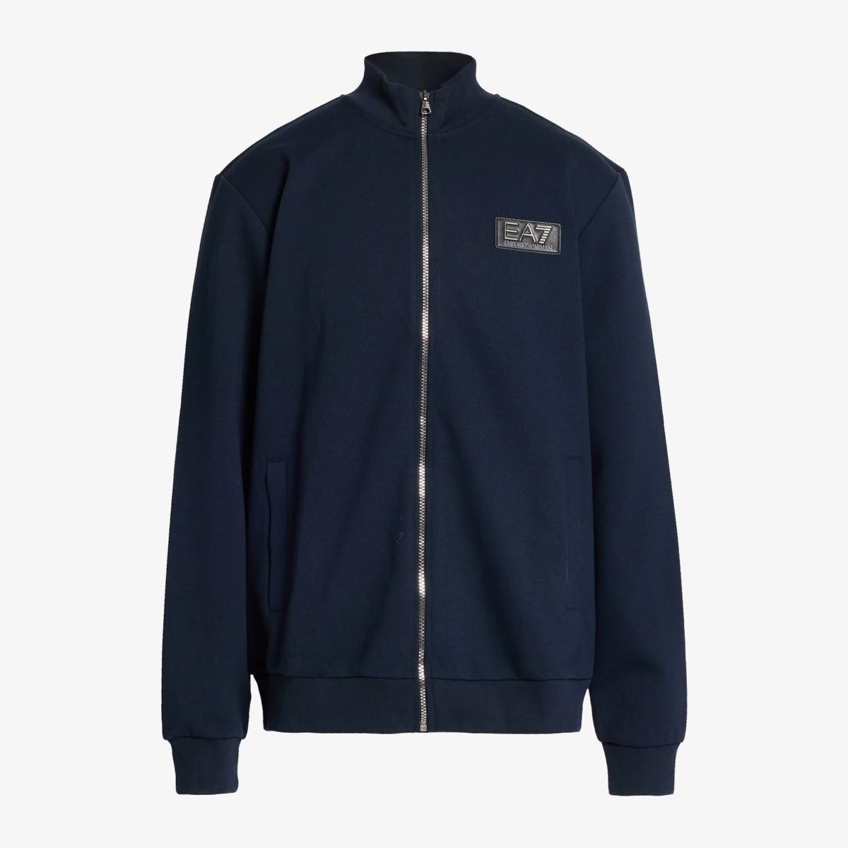 EA7 Stand-Collar Zip-Up Sweatshirt in Navy