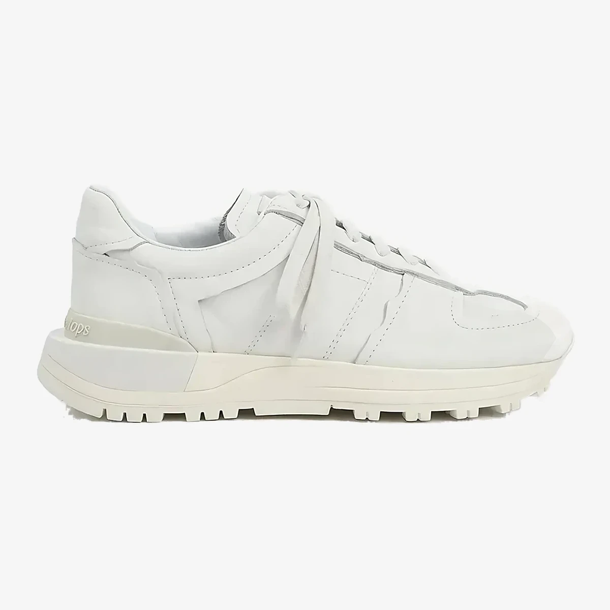 MM22 Solid-Color Leather Low-Top Sneakers ხედი 3