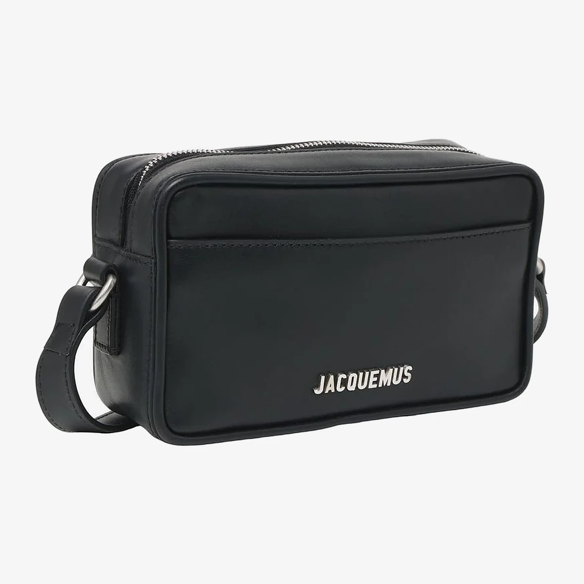 Jacquemus Le Baneto Leather Crossbody Bag in Black