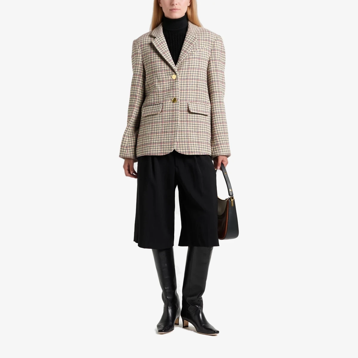 Checked Flannel Blazer ხედი 2