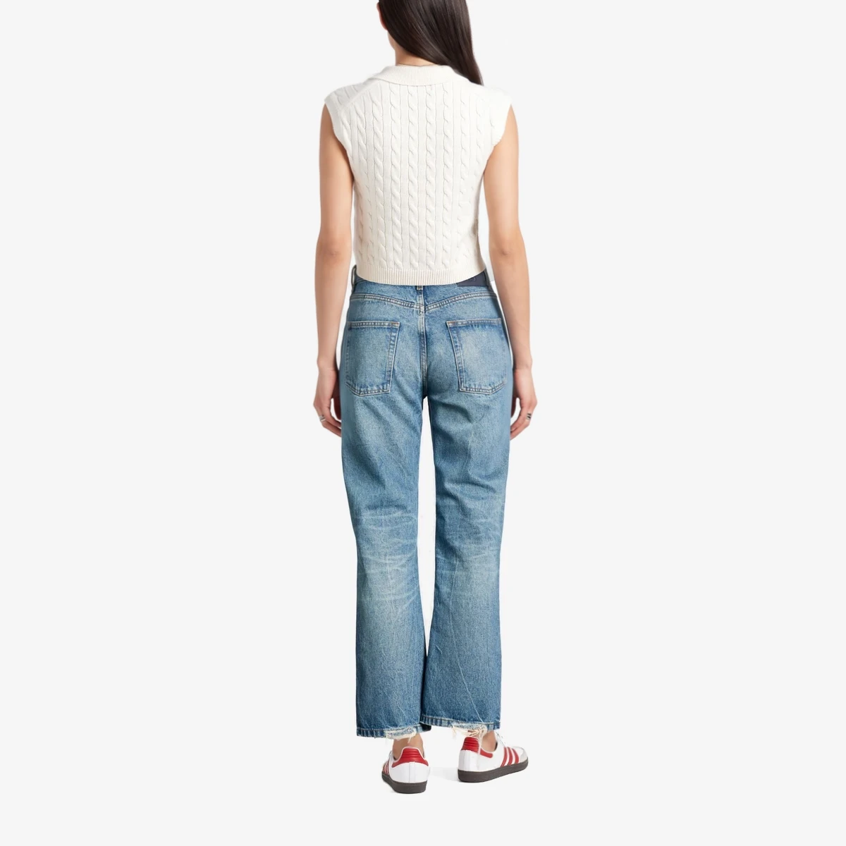 Faded Straight-Leg Jeans view 3