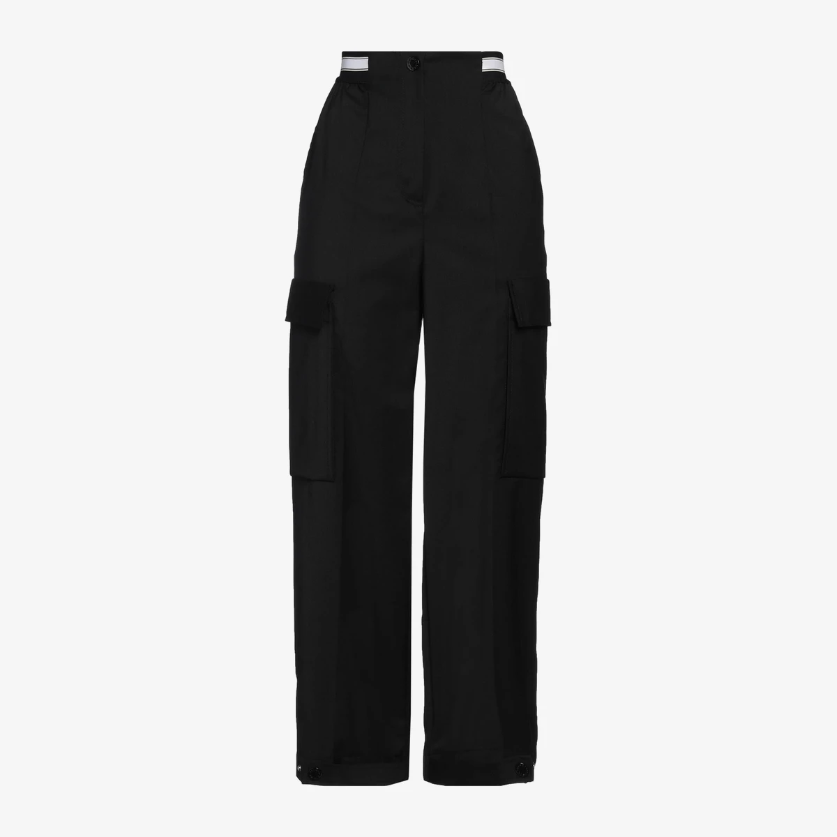 Sandro Logo Waistband Cargo Trousers in Black