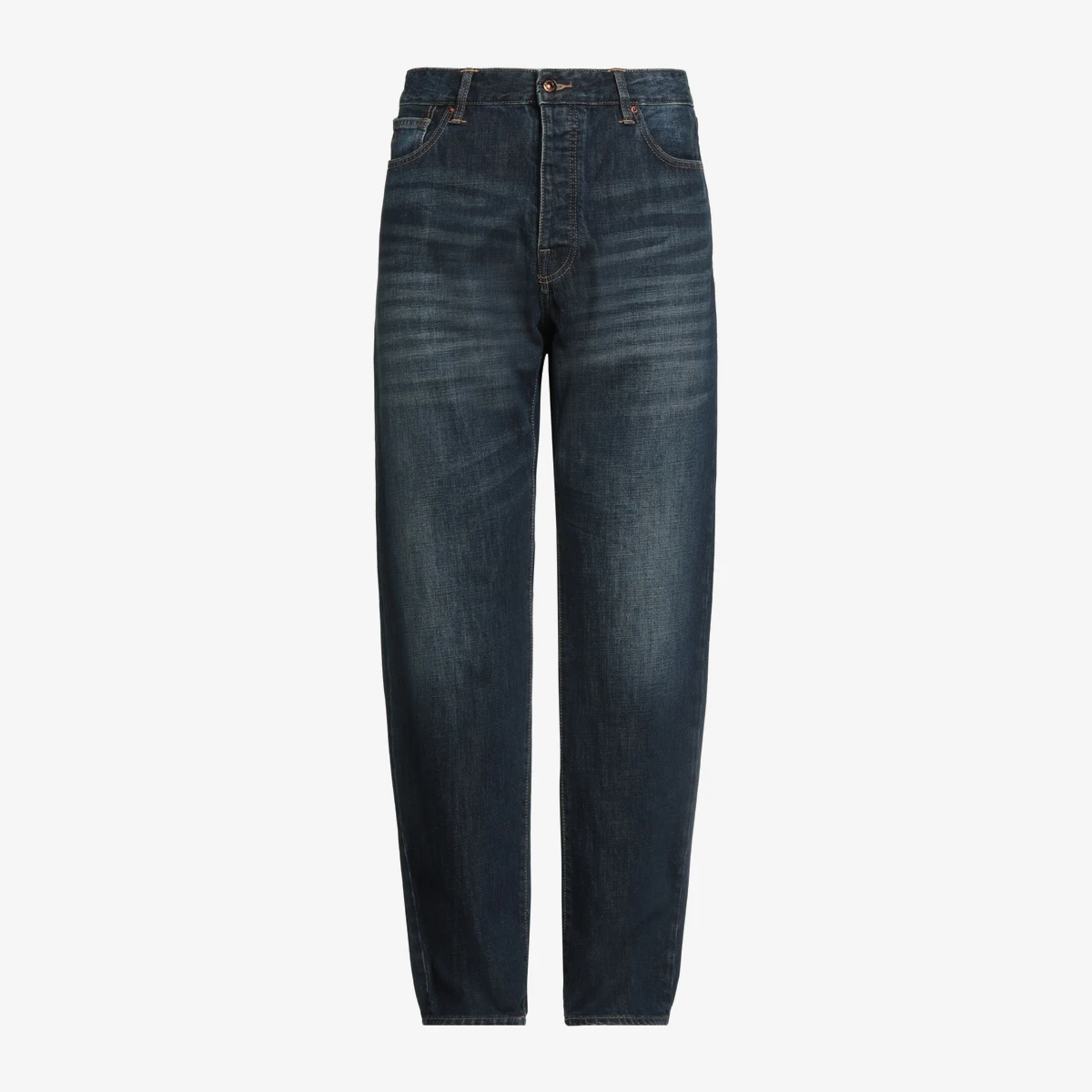 Armani Exchange Dark Wash Straight-Leg Jeans in Denim Blue