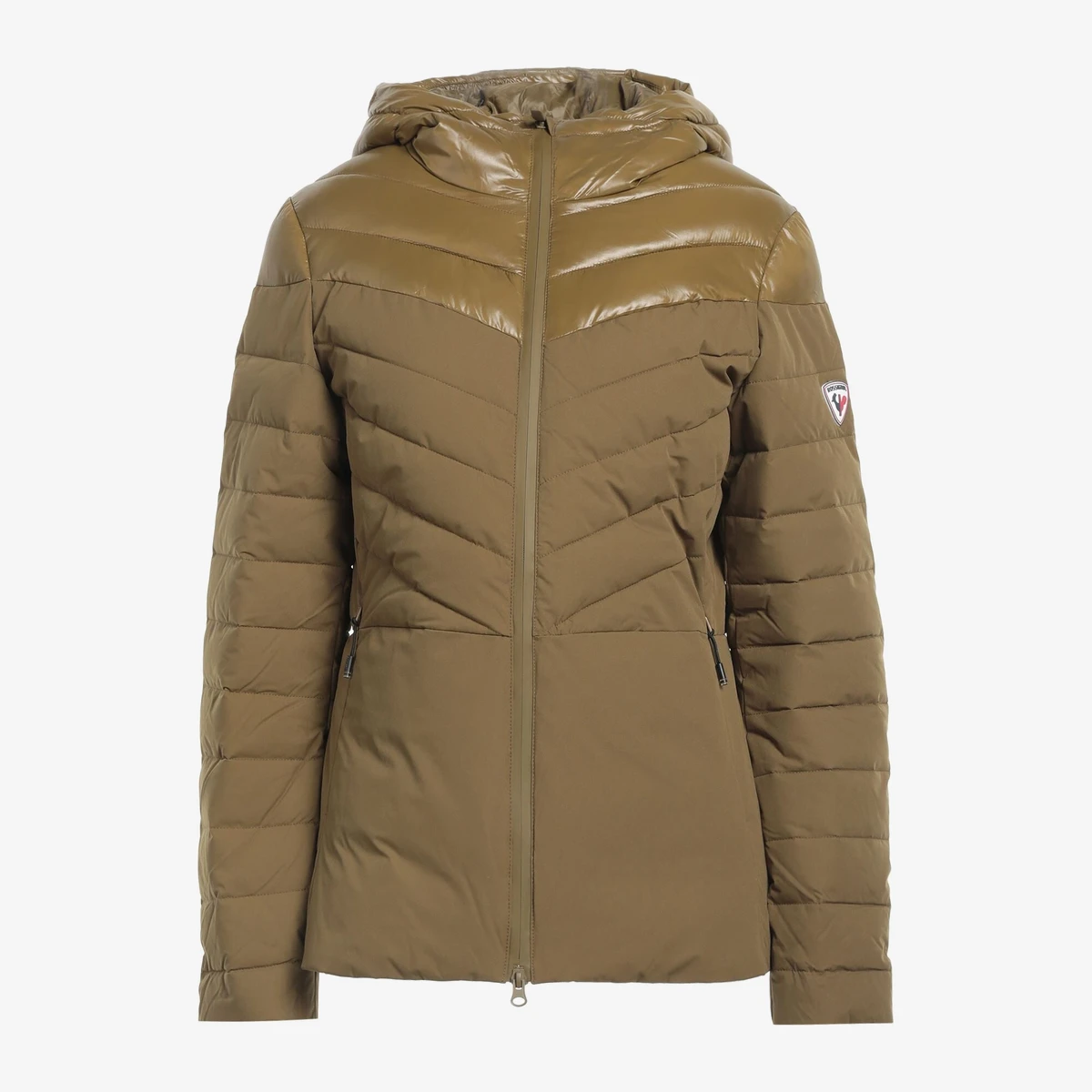 Rossignol Hooded Quilted Jacket — ზეთისხილისფერი