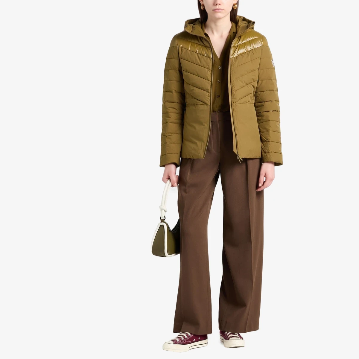Hooded Quilted Jacket ხედი 2