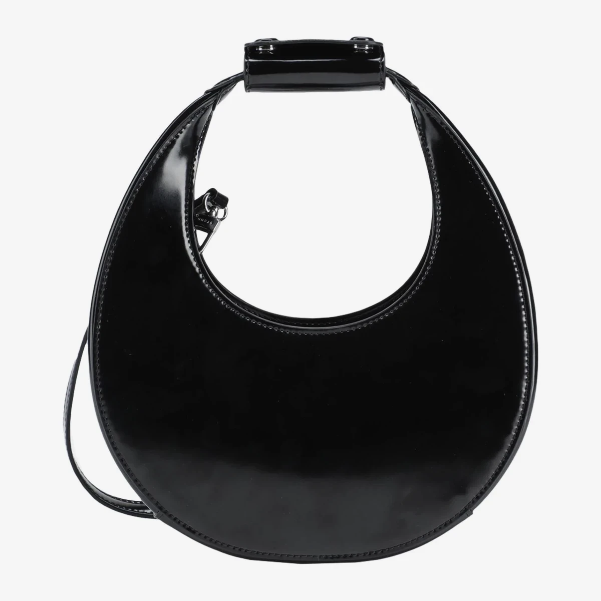 Staud Moon Crescent Leather Bag — შავი