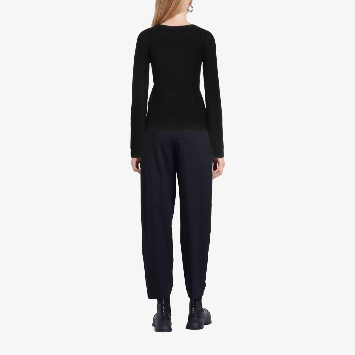Sequin Logo Scoop-Neck Sweater вид 3