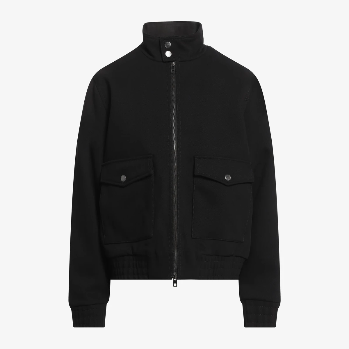 Michael Kors Stretch Gabardine Harrington Jacket in Black