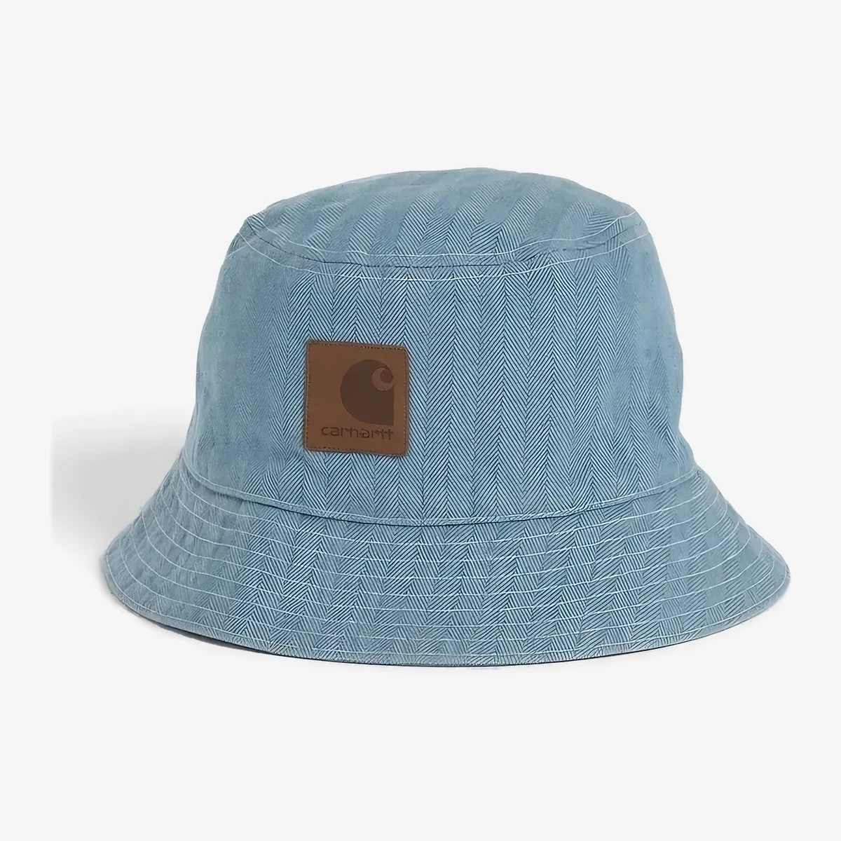 Carhartt WIP Cotton Bucket Hat MENARD With Herringbone Pattern in Blue