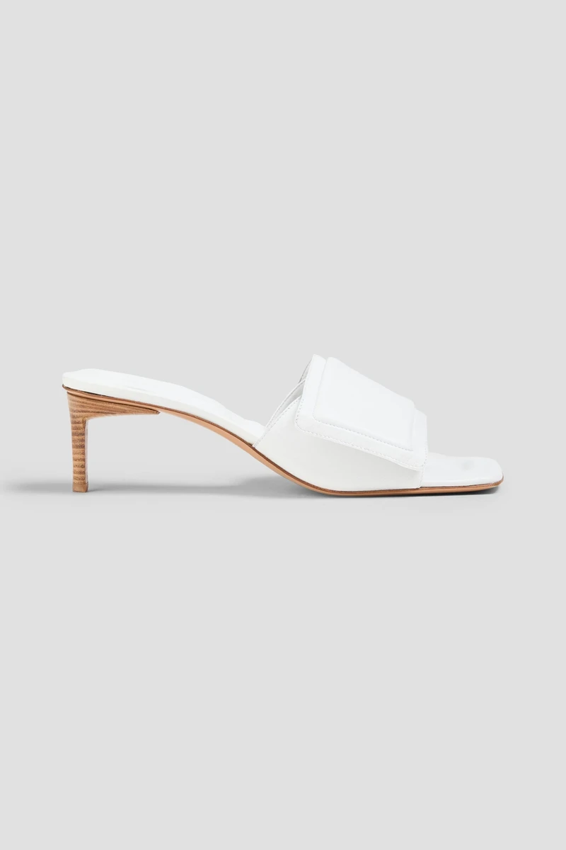 Jacquemus Piscine Padded Leather Mules in White