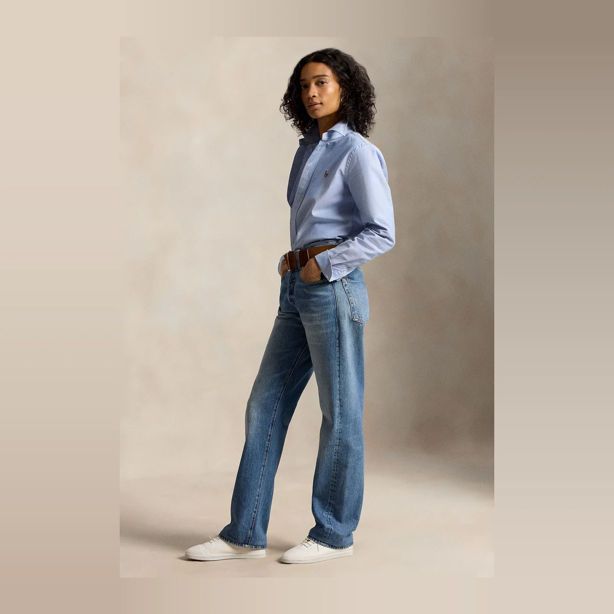 Polo Ralph Lauren The Iconic Stretch Slim Fit Oxford Shirt in Blue