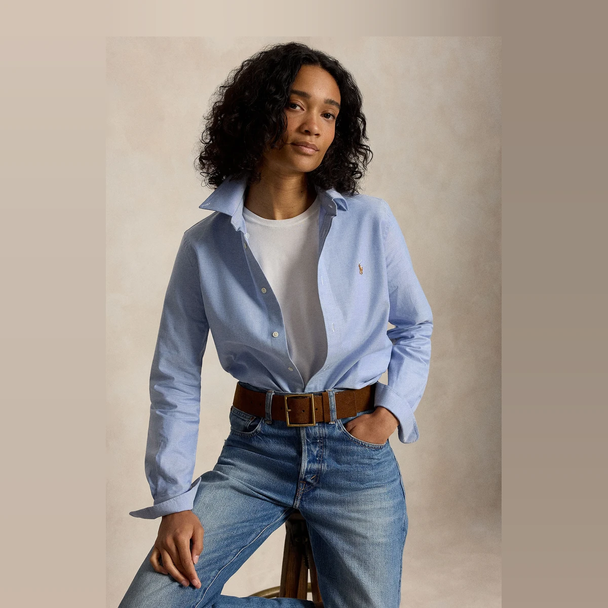 The Iconic Stretch Slim Fit Oxford Shirt ხედი 2
