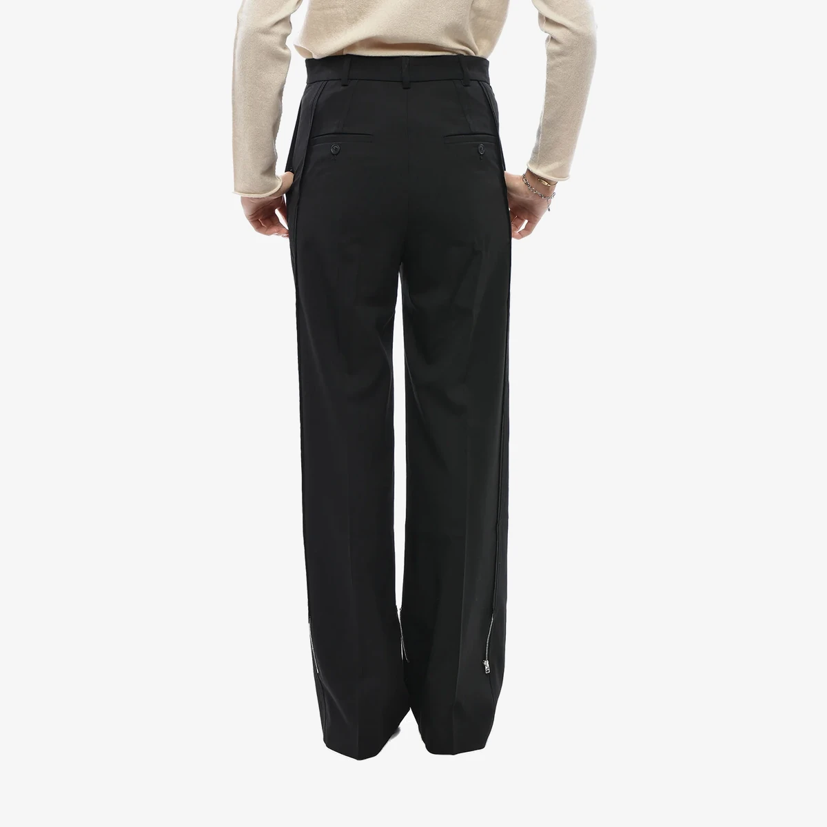 Virgin Wool High-Waisted Trousers ASTOUIN view 2