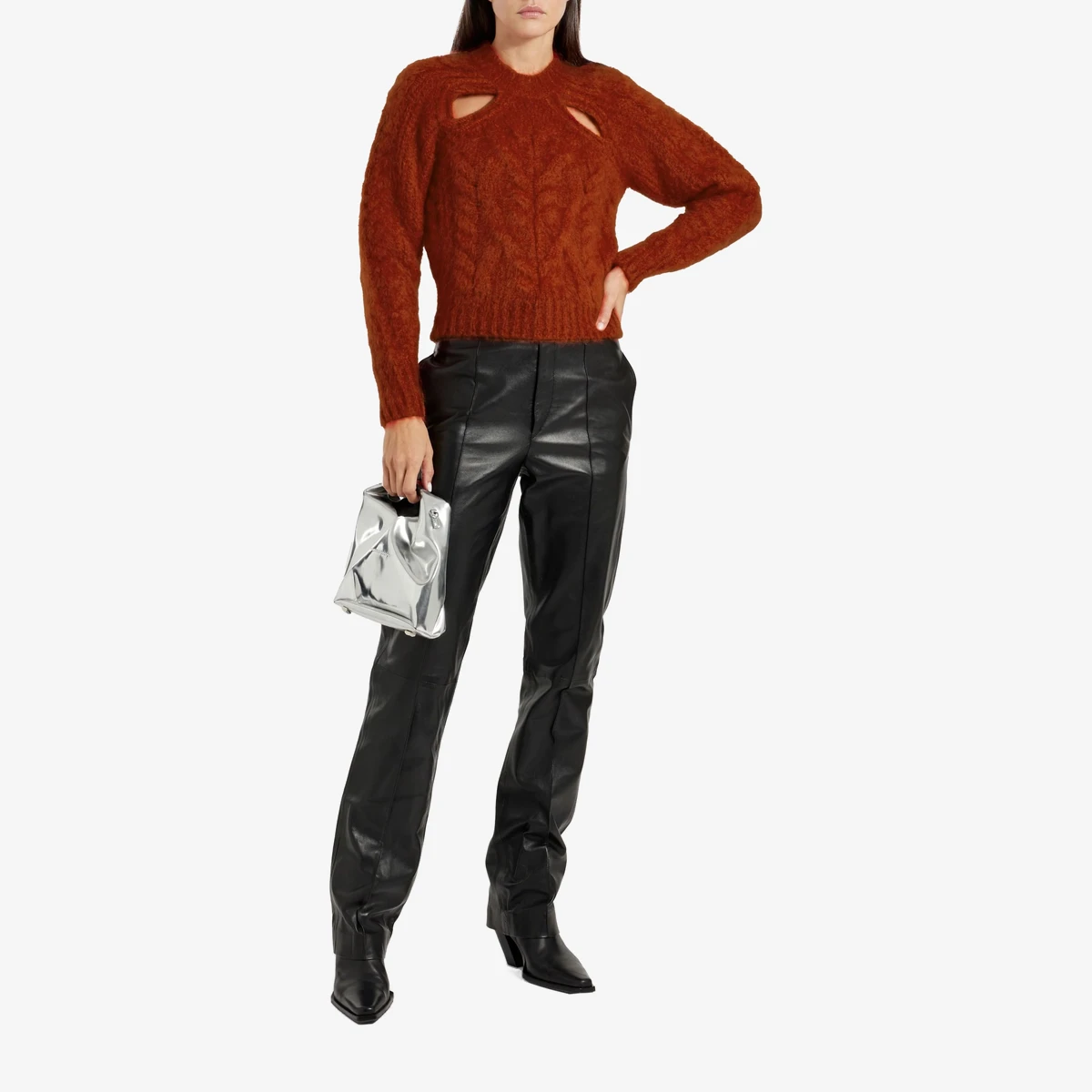 Palima Cutout Cable-Knit Mohair-Blend Sweater вид 2
