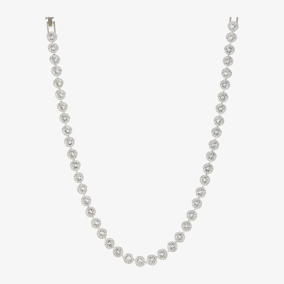 Swarovski Una Angelic Round-Cut Tennis Necklace in Silver