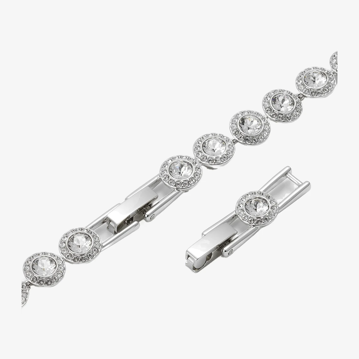Una Angelic Round-Cut Tennis Necklace ხედი 3