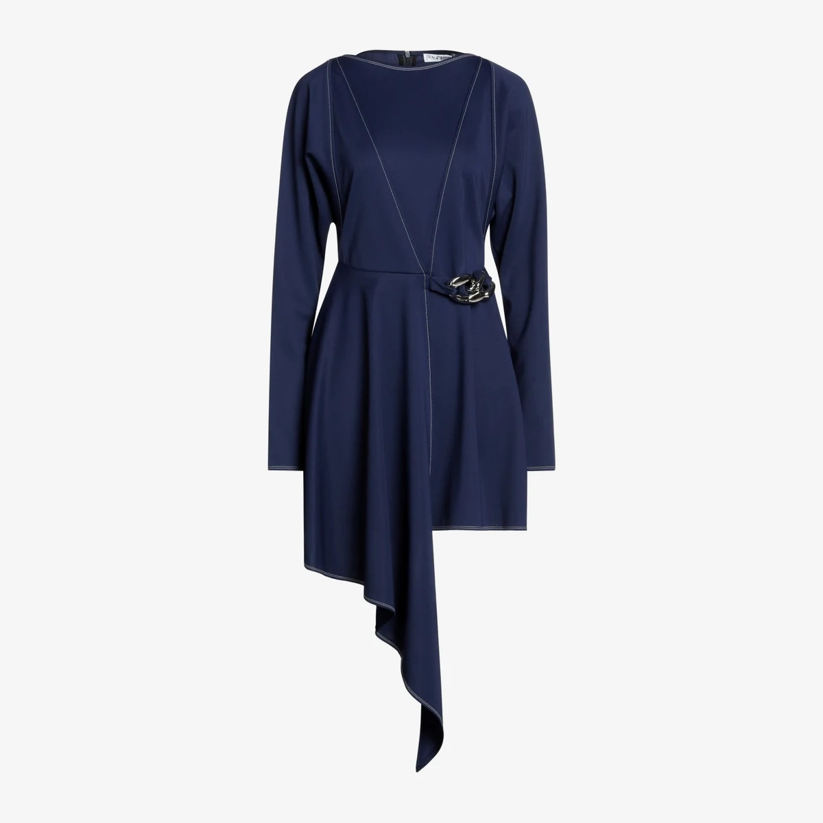 J.W.Anderson Asymmetric Drape Dress in Navy