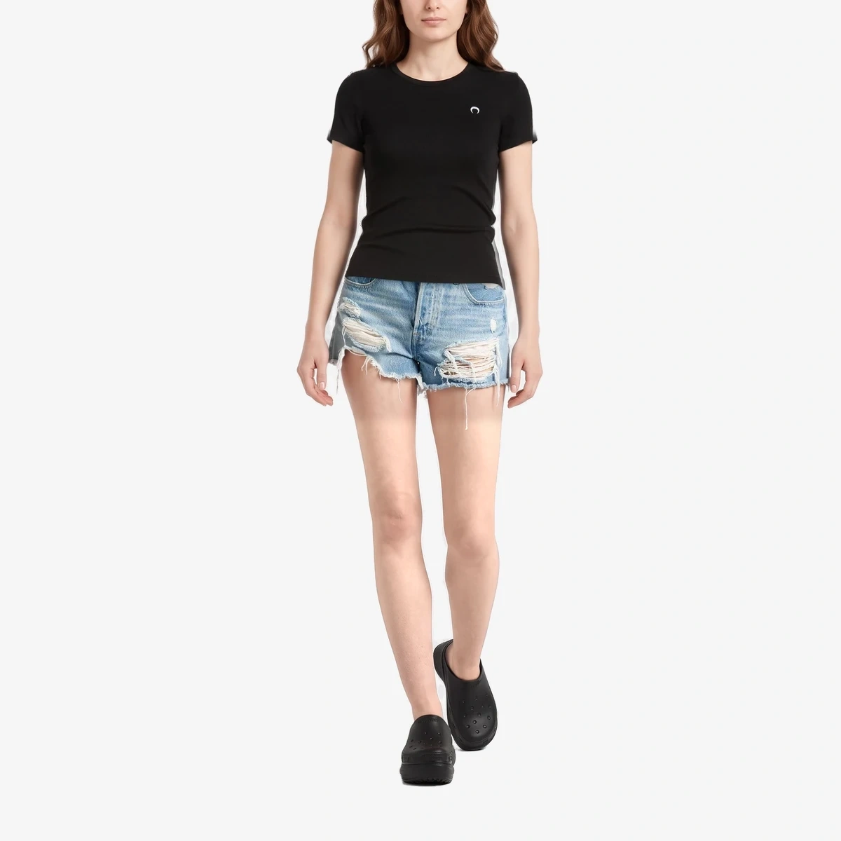 Crescent Moon Logo Rib T-Shirt ხედი 2