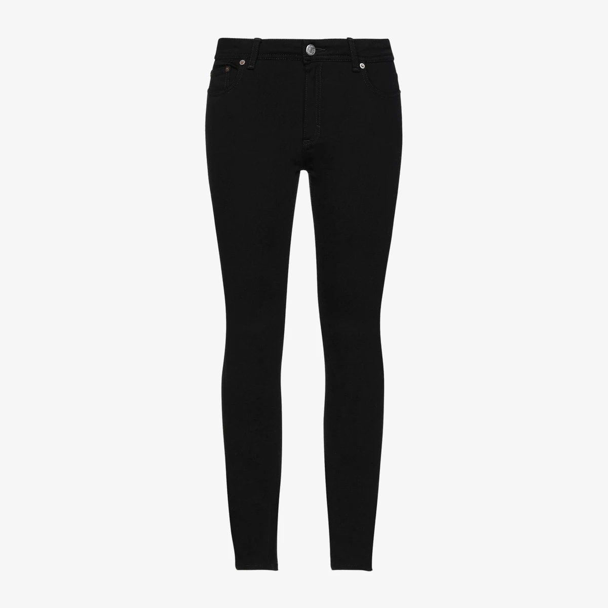 Acne Studios Mid-Rise Black Skinny Jeans — შავი