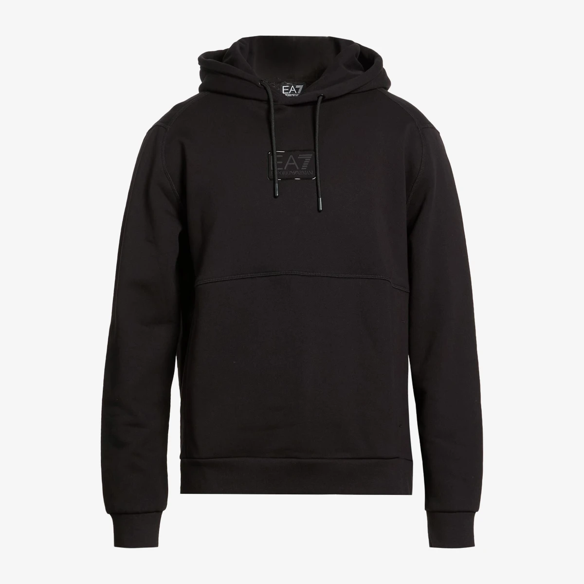 EA7 Tonal Logo Hoodie in Black